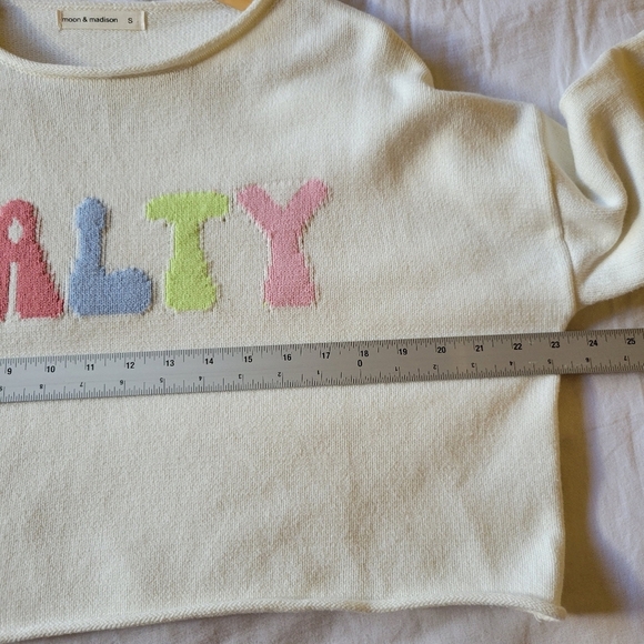 White 'Salty' Graphic Sweater - Picture 6 of 7